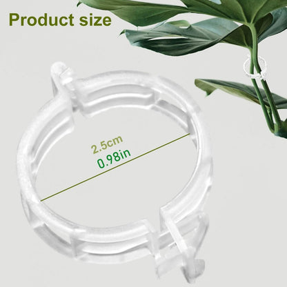 Plant Support Clips - Reusable Tomato Clips for Trellis | 50 Green Plastic Garden Clips for Indoor & Outdoor Use