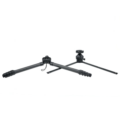 HEIPI Travel Tripod Camera Stand Portable Carbon Fiber Lightweight Tripod 360 Degree Horizontal Panning Vertical Tilting Ball Head Quick-Release Arca-Swiss Mount - W28S (with KF50-Q)