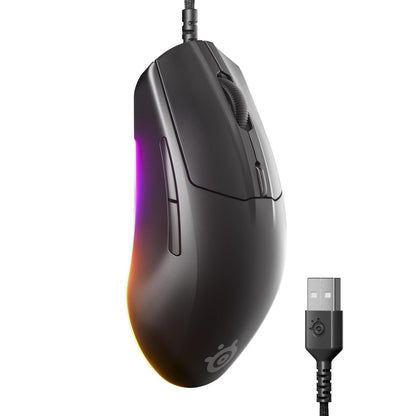 SteelSeries Rival 3 Wireless Gen 2 Gaming Mouse — 2.4GHz and Bluetooth — 18000 DPI TrueMove Air Optical Sensor — 60 Million Click Durability — Light-Weight — 100% PTFE Feet — Black
