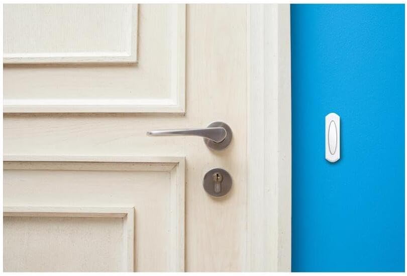 Heath Zenith SL-7797-02 Traditional Décor Series Wireless Door Chime Push Button, Off-White
