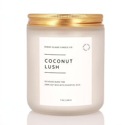 Coconut Lush Scented Candle | Inspired by VS Coconut Passion | 7oz Soy Wax Long Lasting Scented Candle for Women | Gift for Women Sensual Warm and Cozy Fragrance