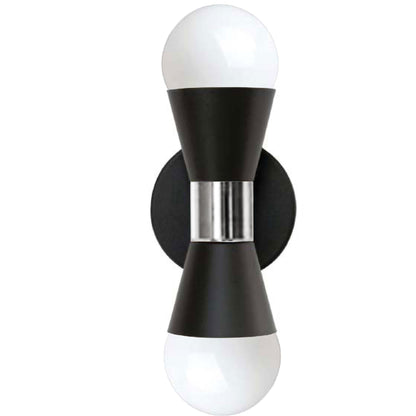 Dainolite Fortuna Wall Light 2-Light 120W Matte Black FOR-72W-MB-PC