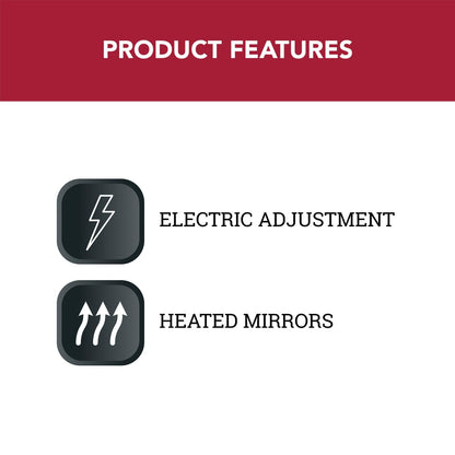 Trail Ridge Towing Mirror Power Fold Heat Memory Smoke Signal OAT Chrome for GM