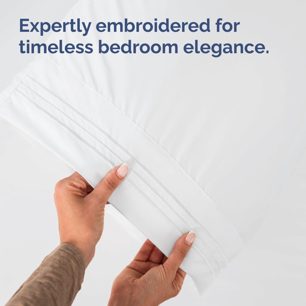 King Pillow Cases by [Brand Name] - Ultra Soft Hotel Quality Covers | Wrinkle-Free & Fade Resistant - 2 Piece Set in White