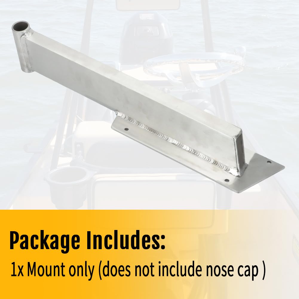 WIKIBB Trolling Motor Mount For Gheenoe Boat with Handle Nose Cap (For the right side)