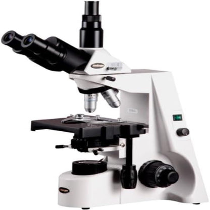 AmScope T690C-PL Trinocular Compound Microscope, 40X-2500X Magnification, WH10x and WH25x Super-Widefield Eyepieces, Infinity Plan Achromatic Objectives, Brightfield, Kohler Condenser, Double-Layer Mechanical Stage