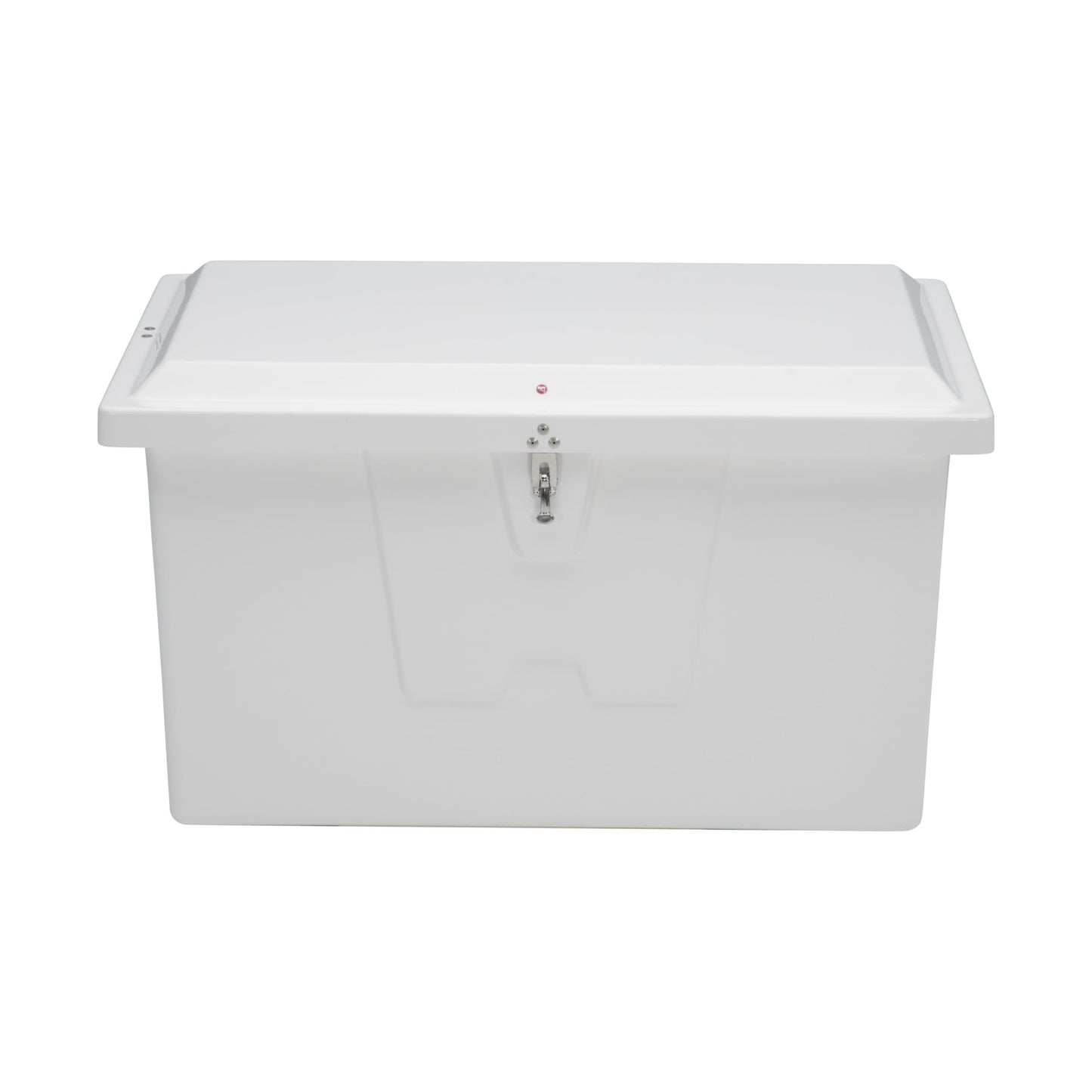 Taylor Made Stow N’ Go Deep Fiberglass Dock Box, Small (27"H X 46"W X 26"D), White, Smooth Interior Finish, Lockable Latch, Stainless-Steel Hardware - 83553