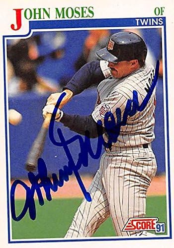 Autograph Warehouse 246196 John Moses Autographed Baseball Card - Minnesota Twins 1991 Score - No. 429