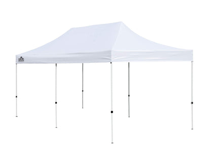 Quik Shade 10' x 20' Commercial 200 Square Feet of Shade Straight Leg Base Outdoor Pop-Up Canopy, White