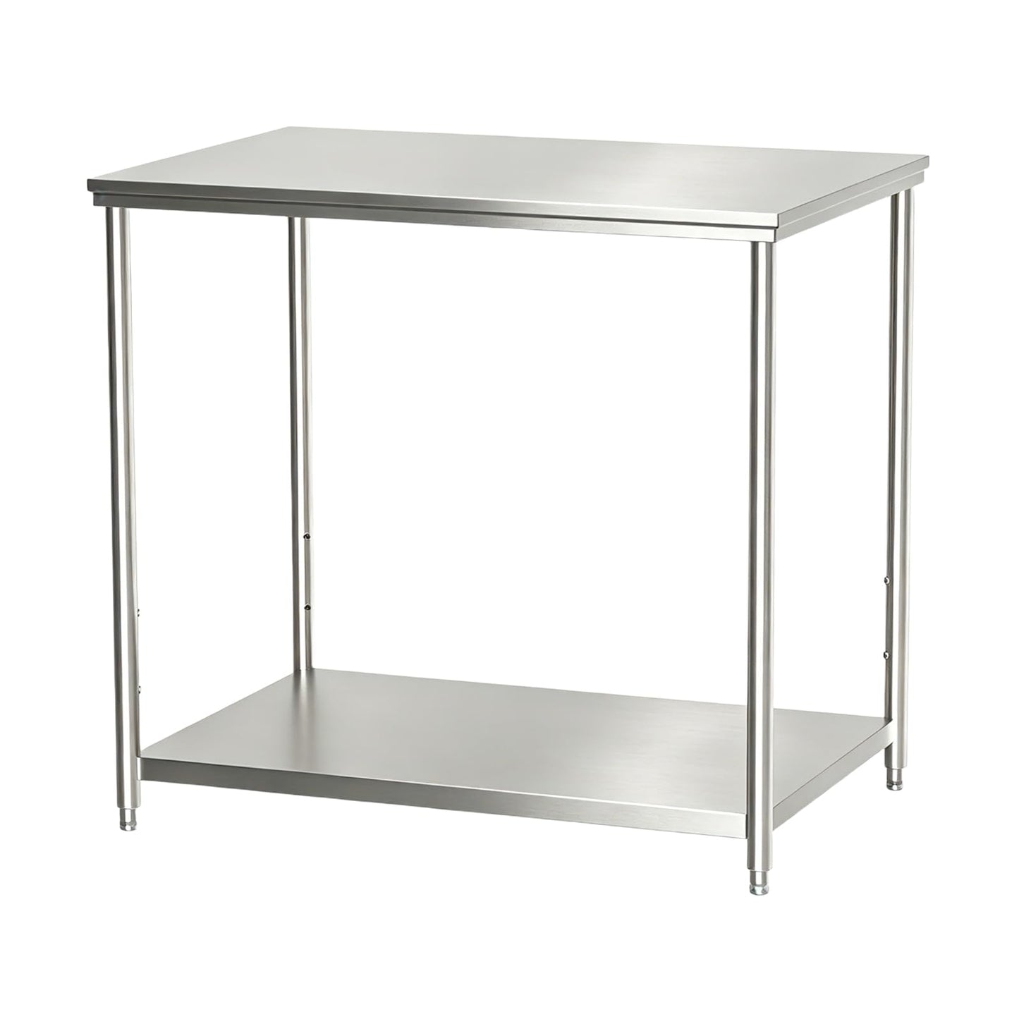 Weejian Stainless Steel Prep Table 48 x 24 x 33.5 Inch, Heavy Duty Commercial Work Table with Adjustable Undershelf, Kitchen Prep Table for Restaurant Bakery Home Workshop Garage