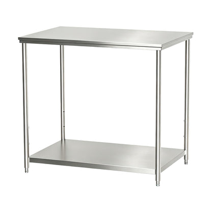 Weejian Stainless Steel Prep Table 48 x 24 x 33.5 Inch, Heavy Duty Commercial Work Table with Adjustable Undershelf, Kitchen Prep Table for Restaurant Bakery Home Workshop Garage