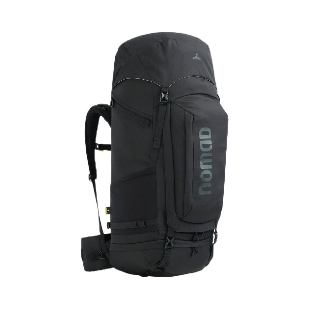 NOMAD Batura Backpack - Premium 70L Pack with Rain Cover Included | Lightweight Rucksack for Traveling, Hiking, Camping, Outdoor Sports (Black)
