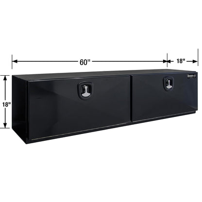 Buyers Products 1752815 Black Pro Series Steel Underbody Truck Box, 18x18x60 Inch, Durable Vehicle Tool Box for Storage and Organization