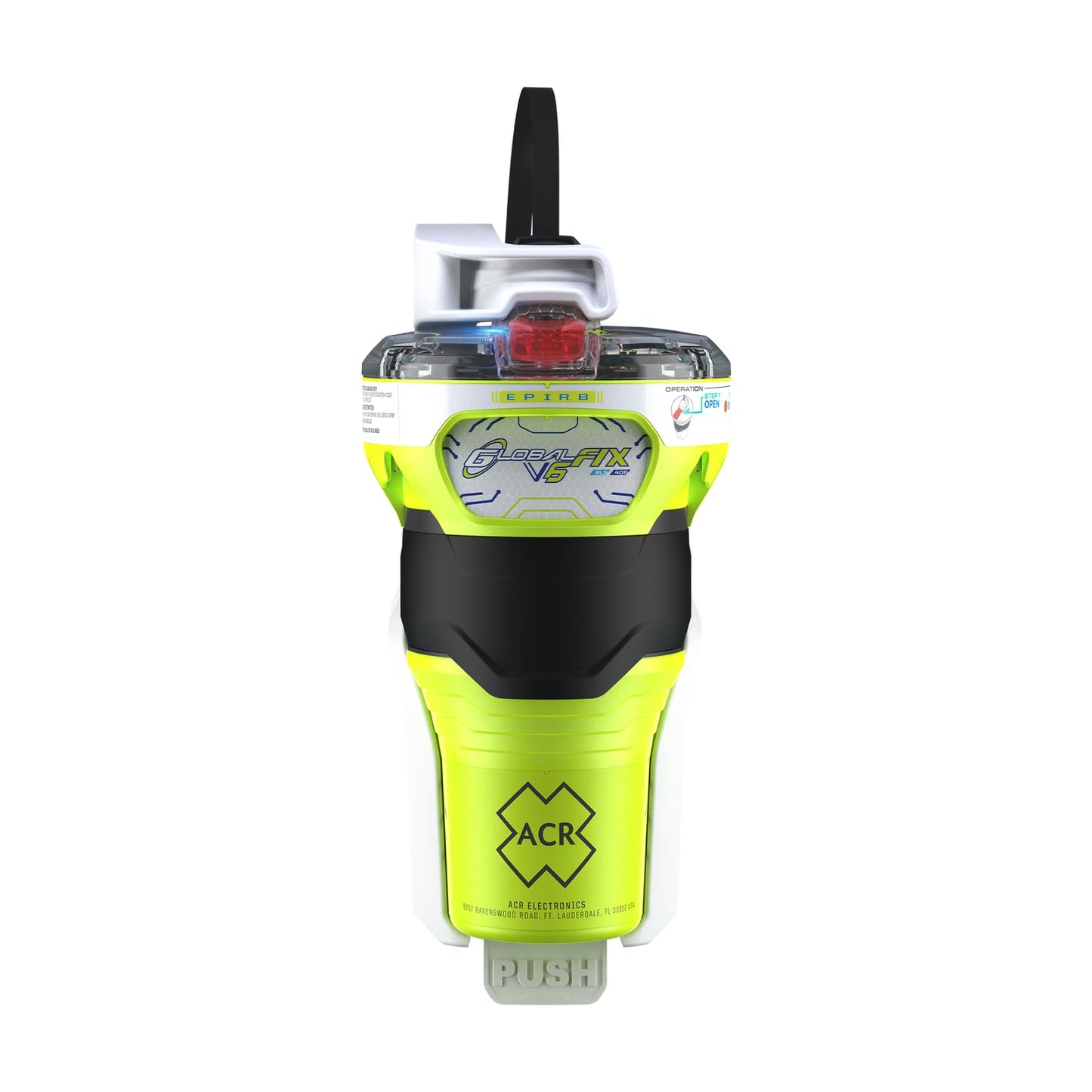 ACR GLOBALFIX V6 GPS EPIRB SOS, Global Coverage, Return Link Service & Mobile App - CAT 2 Manual Release Bracket (2854) - Global Satellite Emergency Signaling for Search & Rescue,10 Year Battery Life