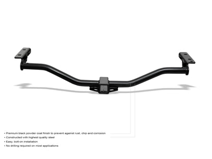 Armordillo Class 3 Trailer Hitch 2-Inch Receiver with Loaded Ball Mount|Compatible with 2011-2017 Ford Explorer / 2013-2017 Ford Police Interceptor Utility|8736197|Tow Hitch|Gloss Black