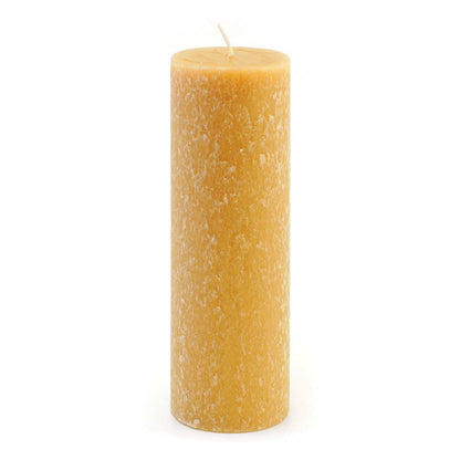 Root Candles Unscented Candles Premium Beeswax Blend Pillar Candle, 3 x 9-Inch, Butterscotch