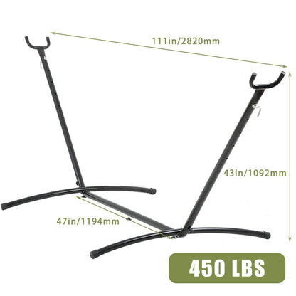 Her Majesty Hammock Portable Durable and Stable Best Stands for Indoor or Outdoor, Backyard Decor Bed Lawn Garden Steel Premium Carrying Case Patio Hammock Stand