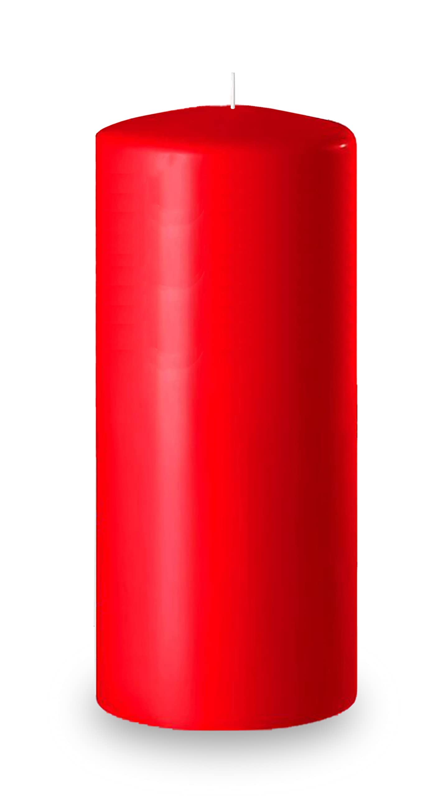 Hyoola Red Pillar Candles 2x6 Inch - 4 Pack Unscented Pillar Candles - European Made
