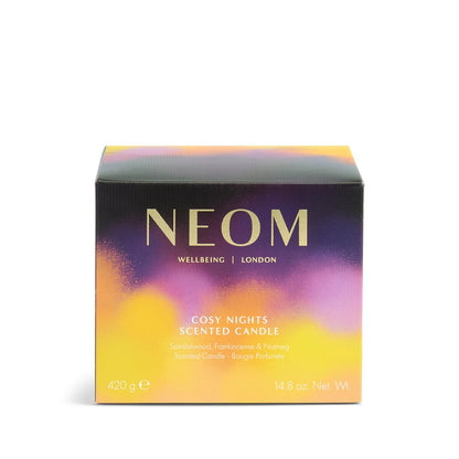 NEOM Cosy Nights Candle, 3 Wick | Sandalwood, Frankincense & Nutmeg I 100% Naturally derived Wax I 100% Natural fragrances I Relaxing