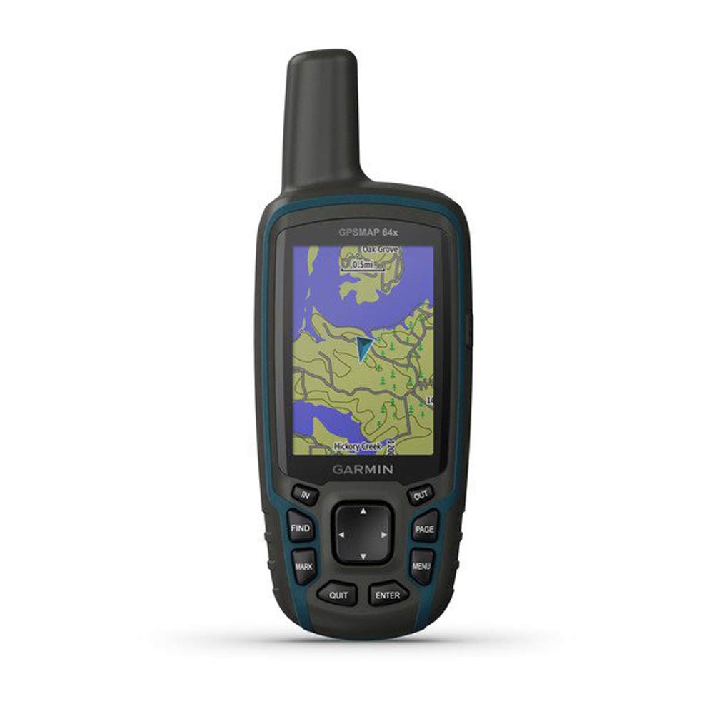 Garmin GPSMAP 64x, Handheld GPS, Preloaded with TopoActive Maps, Black/Navy