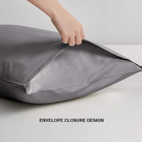 FLXXIE Microfiber Queen Pillowcases - Ultra Soft, Wrinkle & Fade Resistant | 20x30 Inches, Dark Grey - 6 Pack