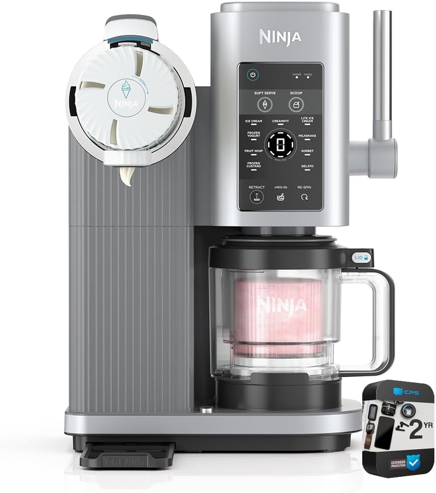 Ninja NC701 CREAMi Swirl 13-in-1 Soft Serve Ice Cream Machine - Renewed with 2-Year Protection Plan