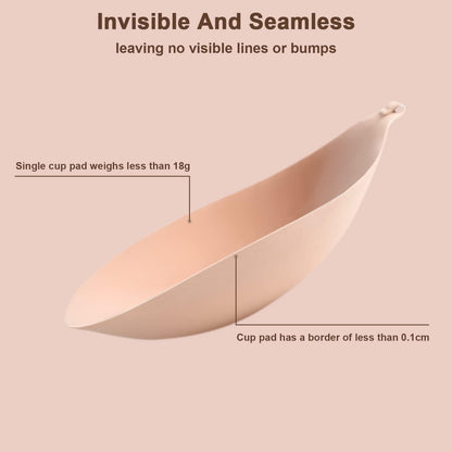 Awant Strapless Sticky Bra (US, Cup Band, B, Beige)