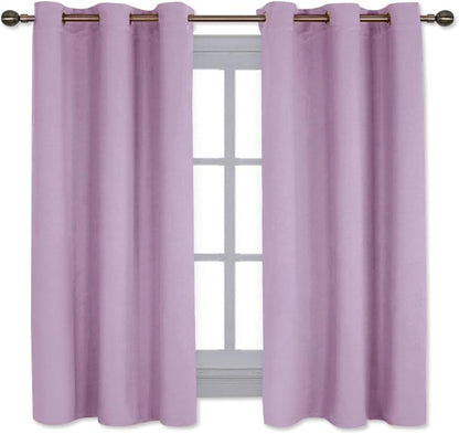 NICETOWN Blackout Curtains - Thermal Insulated Room Darkening Drapes for Living Room | Lilac, 2 PCs, W42 x L63 Inches