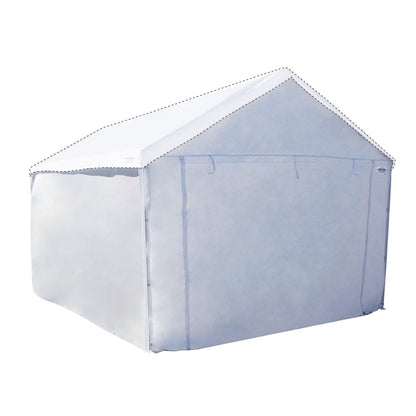 Caravan Canopy Domain Carport Sidewall Kit, White, 12' x 26', Set of 4 Walls, Sun Protection, 19 lbs, Polyethylene Material, Frame Not Included