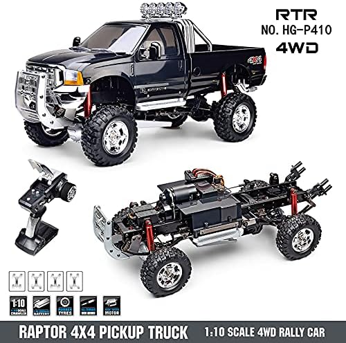 TOUCAN RC HOBBY US in Stock Hengguan 1/10 RC Hg Pickup Truck P410 4Wd Rally Racing Crawler Car 2.4G Radio Motor ES