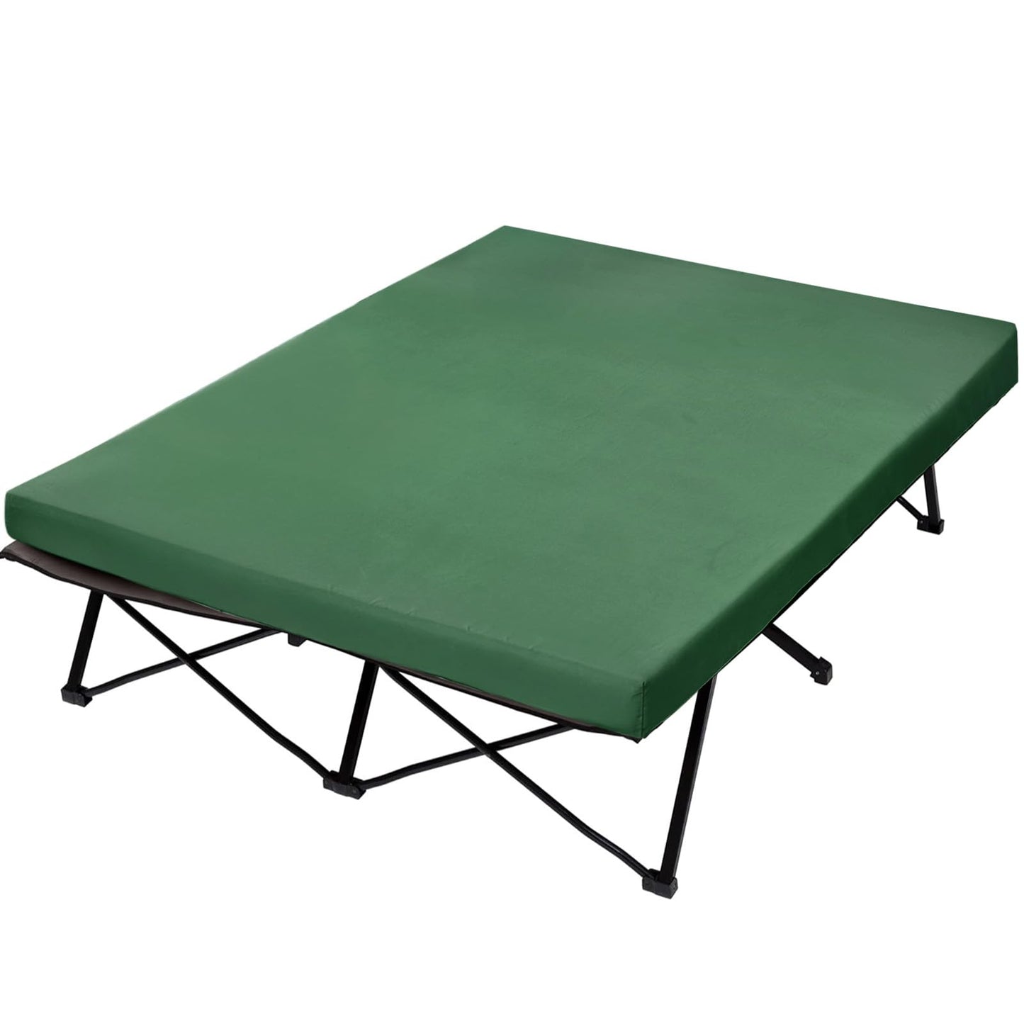 CYMULA Camping Cot Pad 2 Inch Memory Foam, Camping Pad for Folding Cot and Foldable Cot, Portable Roll Up Camp Gear for Car Camping Travel Tent, Non-Slip Waterproof Bottom, Removable Cover, Pad Only