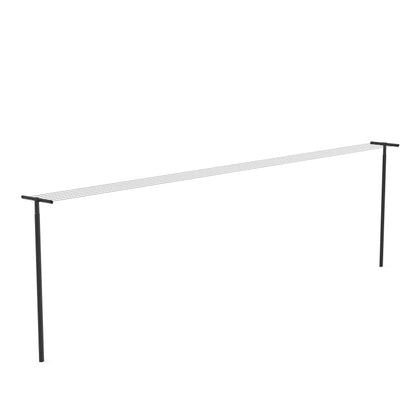 Brabantia Hangout Clothesline with Aluminium Poles 164ft/50m (Black), Washing Line for Outdoor Use, Clothing Line for Airing Laundry