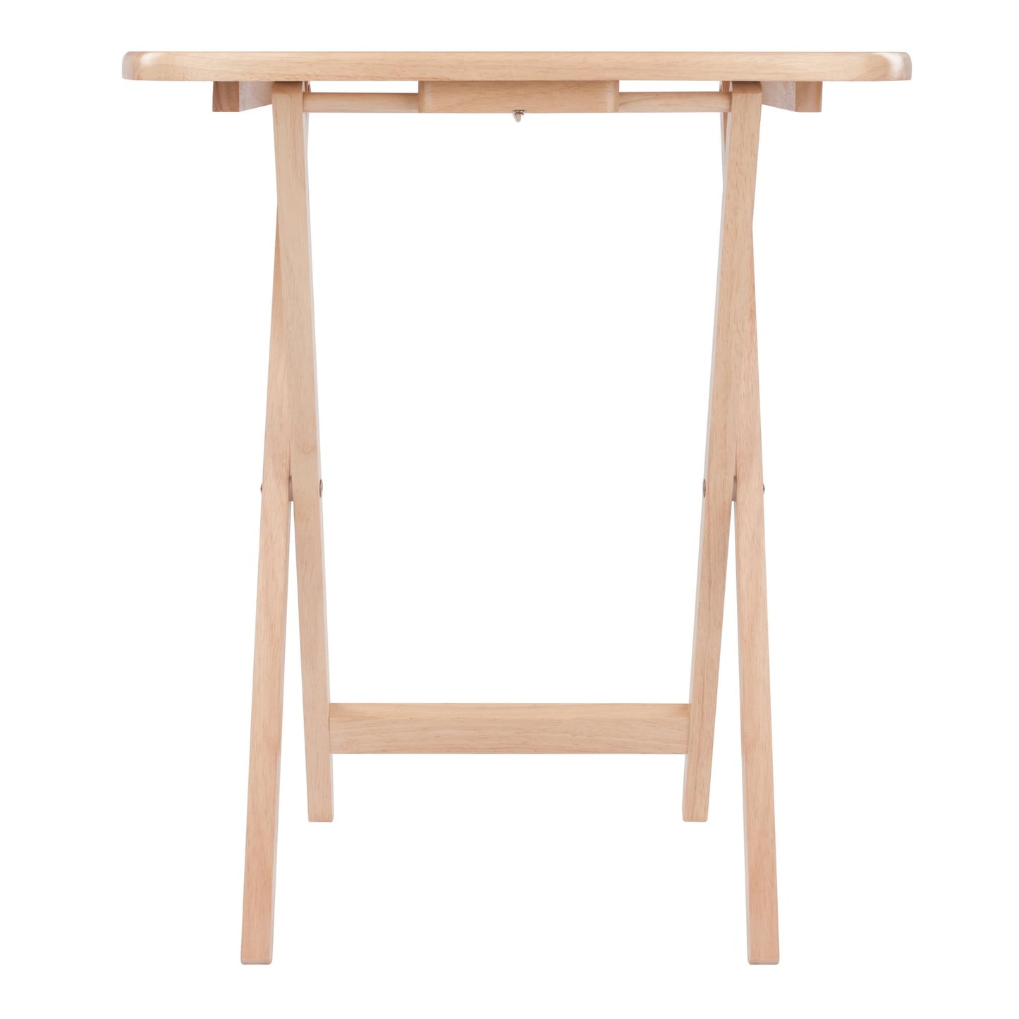 Winsome Lucca Set of 4 Foldable Snack Tables with Storage Rack, Easy to Store Portable Fold Up Table Set for Kitchen, Living Room TV Dining, Crafts, Puzzles, Work from Home