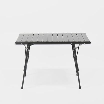 BOXIO - Folding Camping Table 88 x 40 cm Weatherproof Stable & Foldable Height-Adjustable Outdoor Table for Camping, Garden, Balcony & Motorhome Accessories (With Bag)
