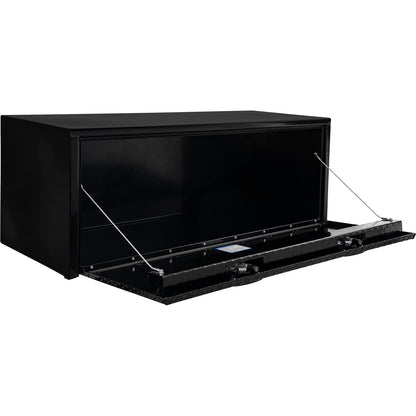 Buyers Products 1702510 Black Steel Truck Tool Box With Aluminum Diamond Tread Door, 18 x 18 x 48 Inch, Made In The USA, Truck Box for Organization & Storage, Job Tool Chest, Contractor Toolbox