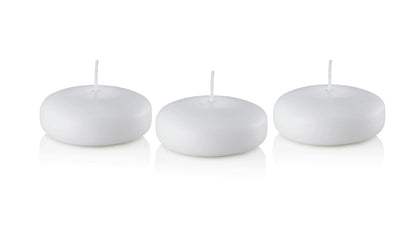 D'light Online Large White Floating Candles 3 Inch Wax Discs for Events, Weddings, Spa, Home Decor, Special Occasions, Cylinder Vases, Centerpieces, Pool and Holidays (Large - 3" (Set of 12), White)