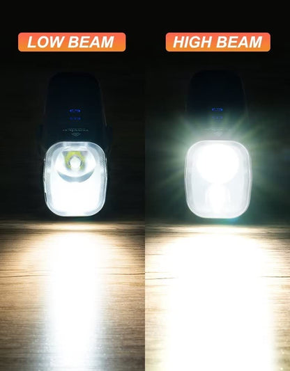 TOWILD DLite1800 Bike Lights,1800LM Dual Light Source System,Compatible with Garmin/GoPro Mount,5000mAh Rechargeable Battery,Waterproof Bike Front Light for Commuter Cyclists