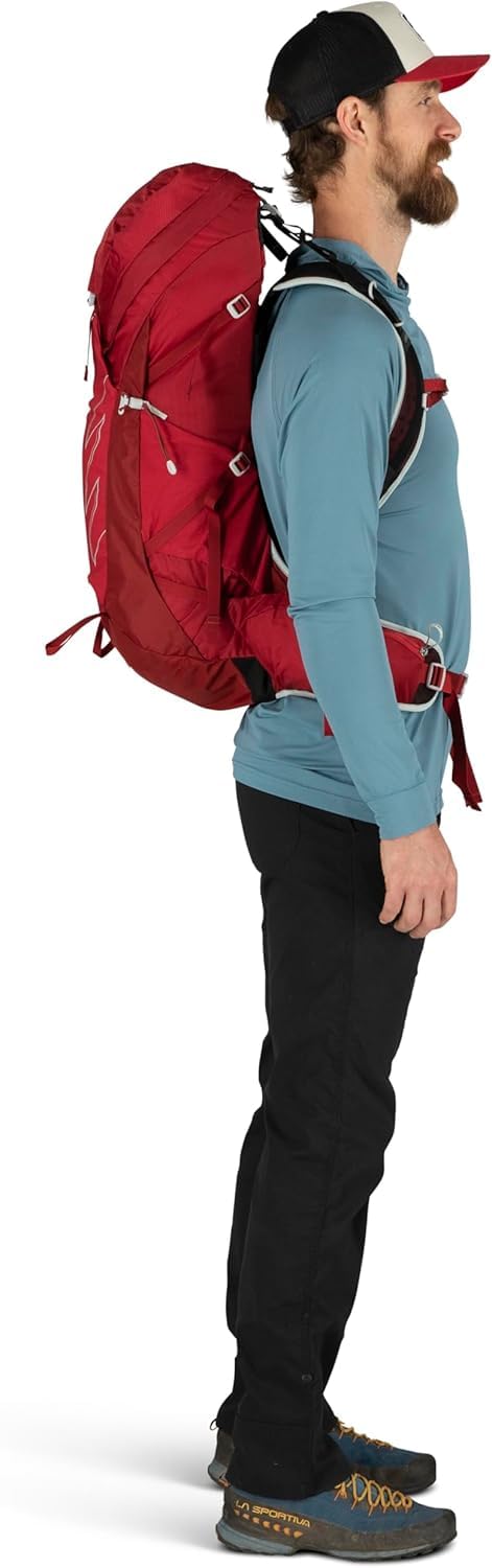Osprey Talon 36L Men's Hiking Backpack with Hipbelt, Green Belt/Black S/M