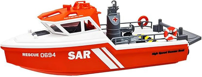 New TX694 RC Boat for Pools Lakes - 1/32 2.4 GHz Rescue Boats Brushless Motor Remote Controlled Boats Model for Adults (RTR Version)