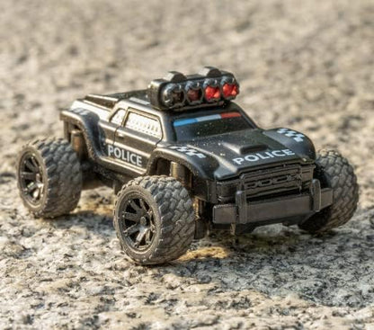 Generic Turbo Racing C82 RTR 1/76 2.4G Mini RC Police Off-Road Truck Full Proportional Vehicle with Remote Controller