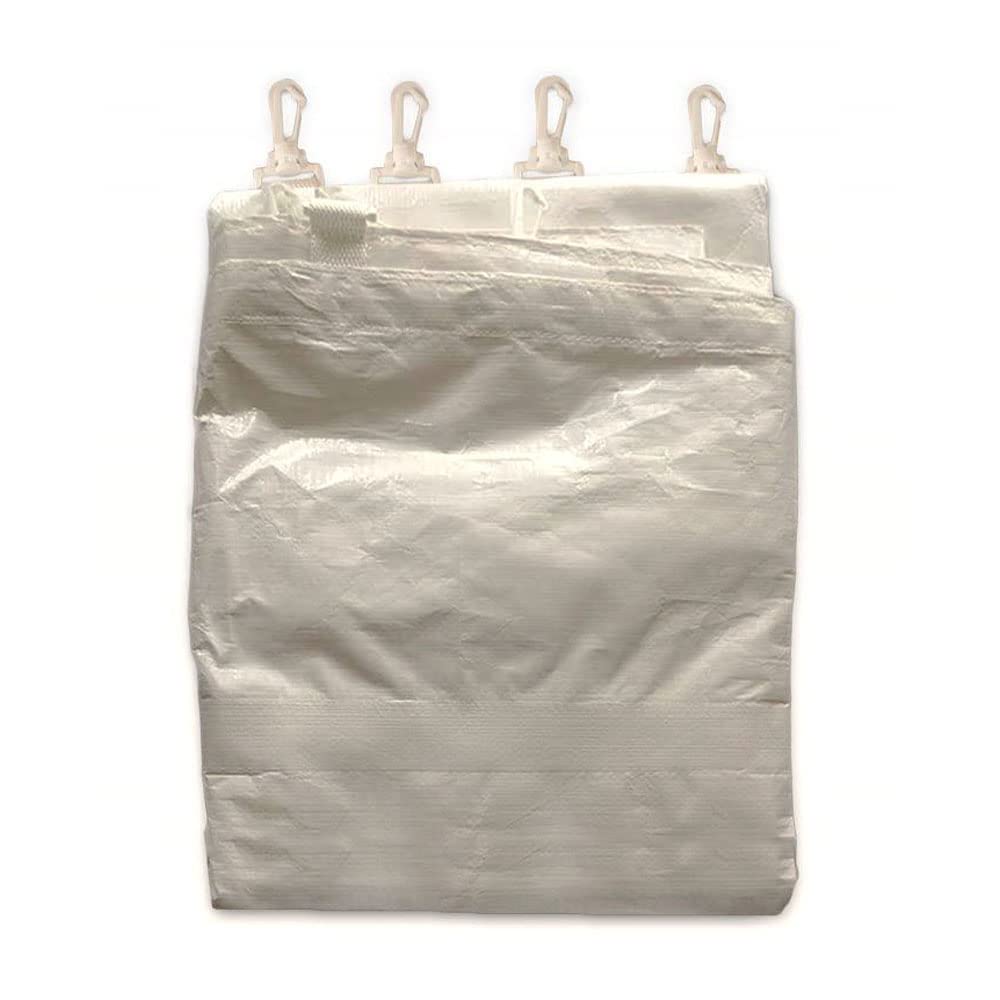 20x40 Economy Canopy Sidewall Kit, Complete Set of (6) 20 Foot Solid White Side Walls for 7 Foot Tall Outdoor Party Frame and Pole Tents, Water Resistant Woven Polyethylene 6 mil - Tent not Included