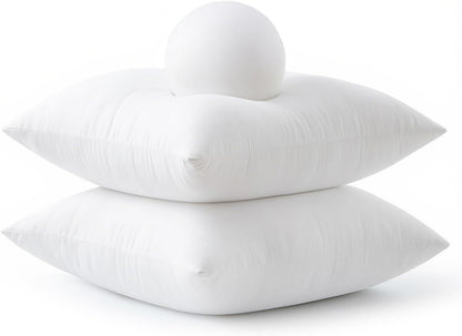 MIULEE Throw Pillow Inserts - Pack of 4, 18x18 Inch, 100% Virgin Fiber Filling for Bed & Couch