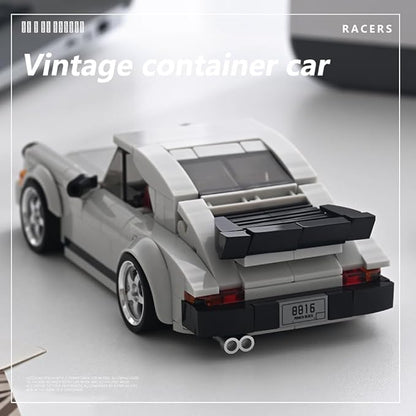 PB8816 1:32 Turbo Sports Car Buliding Blocks Set 343 Pieces MOC Super Racing Model Kit with Display Container Clamping Blocks Toy Gift for Adults