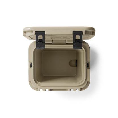YETI Roadie 24 2.0 Hard Cooler with DoubleDuty Shoulder Strap and Drain Plug, Tan