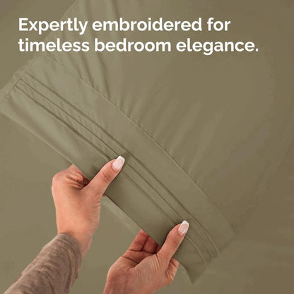 Queen Pillow Cases by [Brand Name] - Ultra Soft Hotel Quality Covers | Wrinkle-Free, Stain-Resistant - 4 Piece Set in Khaki