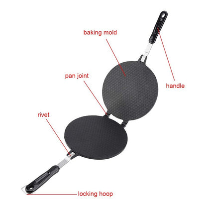 Sturdy Non-stick Household Egg Roll Maker, Egg Roll Waffle Maker, Waffle Maker Baker, for Home Restaurant