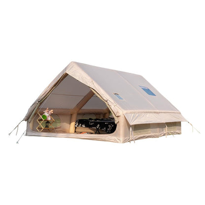Inflatable Tents for Camping, Blow Up Tent with Hand Pump, Easy Setup 4 Season Inflatable Tent with Mesh & Chimney Window., Waterproof Oxford Air Tents for Camping 4/6/8/10/12 (157.5*118*78.7inch)