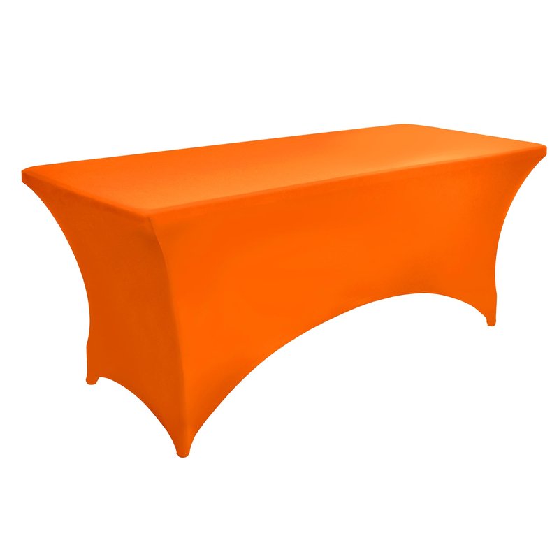 ZarzaaSik 10-Pack 4ft Spandex Table Covers for Rectangular Folding Tables - Wrinkle Resistant Stretch Tight Table Cloths - Fitted Table Protector for Parties, Trade Shows, Banquet, and Wedding