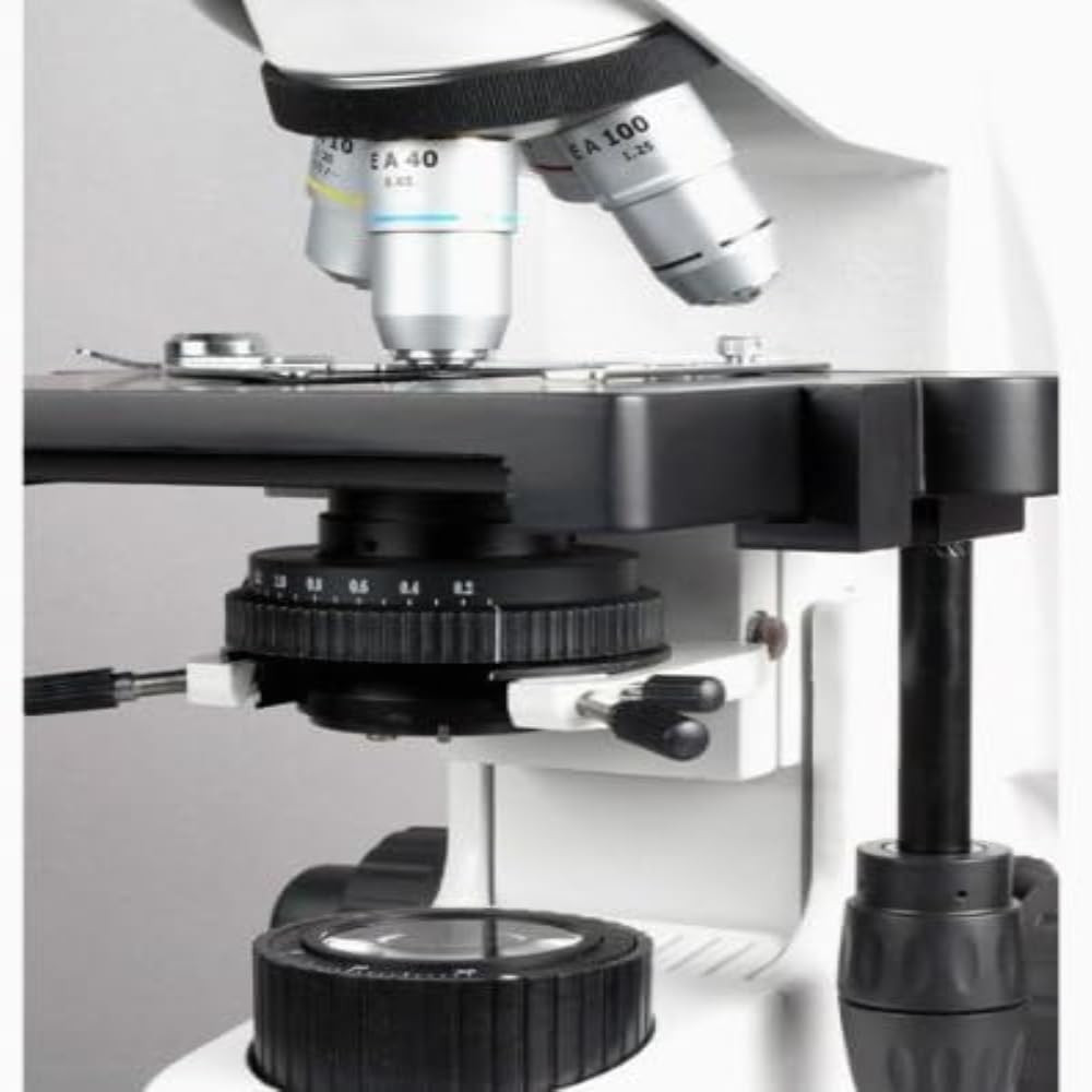AmScope T690C-PL Trinocular Compound Microscope, 40X-2500X Magnification, WH10x and WH25x Super-Widefield Eyepieces, Infinity Plan Achromatic Objectives, Brightfield, Kohler Condenser, Double-Layer Mechanical Stage