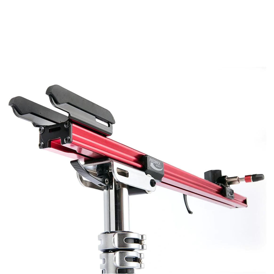 Feedback Sports | Sprint Bike Repair Stand | Compact Bicycle Workstand W/Tripod Base | 360-Degree Rotation | Dropout Style Mount | Red